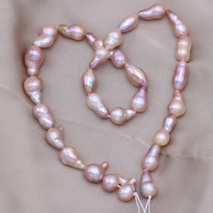 Natural Purple Baroque Water Drop Freshwater Pearl Beads DIY Necklace Earrings