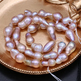 Natural Purple Baroque Water Drop Freshwater Pearl Beads DIY Necklace Earrings