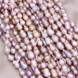 Natural Purple Baroque Water Drop Freshwater Pearl Beads DIY Necklace Earrings
