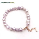 Baroque Pearl Bracelet 7-8mm Sky Yellow Brown L