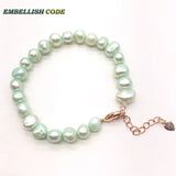 Baroque Pearl Bracelet 7-8mm Sky Yellow Brown L