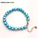 Baroque Pearl Bracelet 7-8mm Sky Yellow Brown L