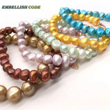 Baroque Pearl Bracelet 7-8mm Sky Yellow Brown L