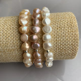 Baroque Pearl Bracelet 925 Sterling Silver Charm Bracelet