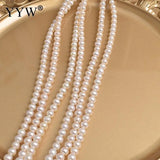 7-8mm Round Freshwater Pearl Beads Natural For DIY Or Jewelry 15.75 Inch Strand