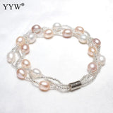 Freshwater Pearl Bracelet With Glass Seed Beads, Natural Pearl Jewelry for Women