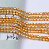 7-8mm Golden Pearl Rice Shape Strand For DIY Jewelry Making