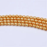 7-8mm Golden Pearl Rice Shape Strand For DIY Jewelry Making