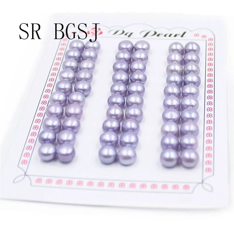 7-8mm Violet Freshwater Pearl Beads 30Pairs