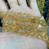 7-8mm Natural Amethyst Citrine Quartz Beads 15'' Faceted Cube DIY Loose Beads