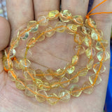 7-8mm Natural Amethyst Citrine Quartz Beads 15'' Faceted Cube DIY Loose Beads