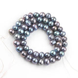 7-8mm Freshwater Round Pearls Beads Jewelry Making DIY Women
