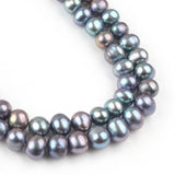 7-8mm Freshwater Round Pearls Beads Jewelry Making DIY Women