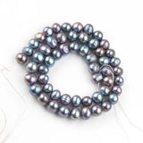 7-8mm Freshwater Pearl Beads Round Loose Beads DIY Jewelry Making 15''
