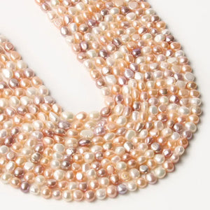 7-8mm Freshwater Pearl Beads Mixed Punch Loose Beads for DIY Jewelry Making