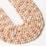 7-8mm Freshwater Pearl Beads Mixed Punch Loose Beads for DIY Jewelry Making