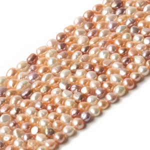 7-8mm Freshwater Pearl Beads Mixed Punch Loose Beads for DIY Jewelry Making
