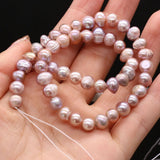 7-8mm Orange Freshwater Pearl Beads Round Loose Spacer Beads for Jewelry Making