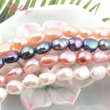 7-8mm Freshwater Pearl Loose Stone Beads 15 Inch Strand DIY Jewelry Making