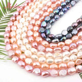 7-8mm Freshwater Pearl Loose Stone Beads 15 Inch Strand DIY Jewelry Making