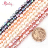 7-8mm Freshwater Pearl Loose Stone Beads 15 Inch Strand DIY Jewelry Making