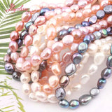 7-8mm Freshwater Pearl Loose Stone Beads 15 Inch Strand DIY Jewelry Making