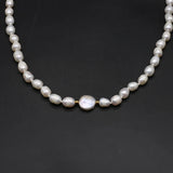 Natural Freshwater Pearl Necklace Baroque Round Pearls Beaded Beads