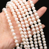 7-8mm Natural Freshwater Pearl Beads for DIY Jewelry Making