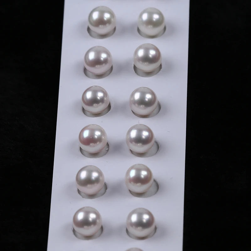 7-8mm Natural Akoya Round Seawater Pearls