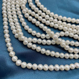 Natural Freshwater Pearl Round Beads DIY Necklace Bracelet