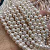 Natural Freshwater Pearl Round Beads DIY Necklace Bracelet