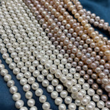 Natural Freshwater Pearl Round Beads DIY Necklace Bracelet