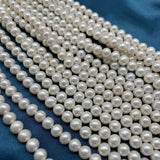 Natural Freshwater Pearl Round Beads DIY Necklace Bracelet