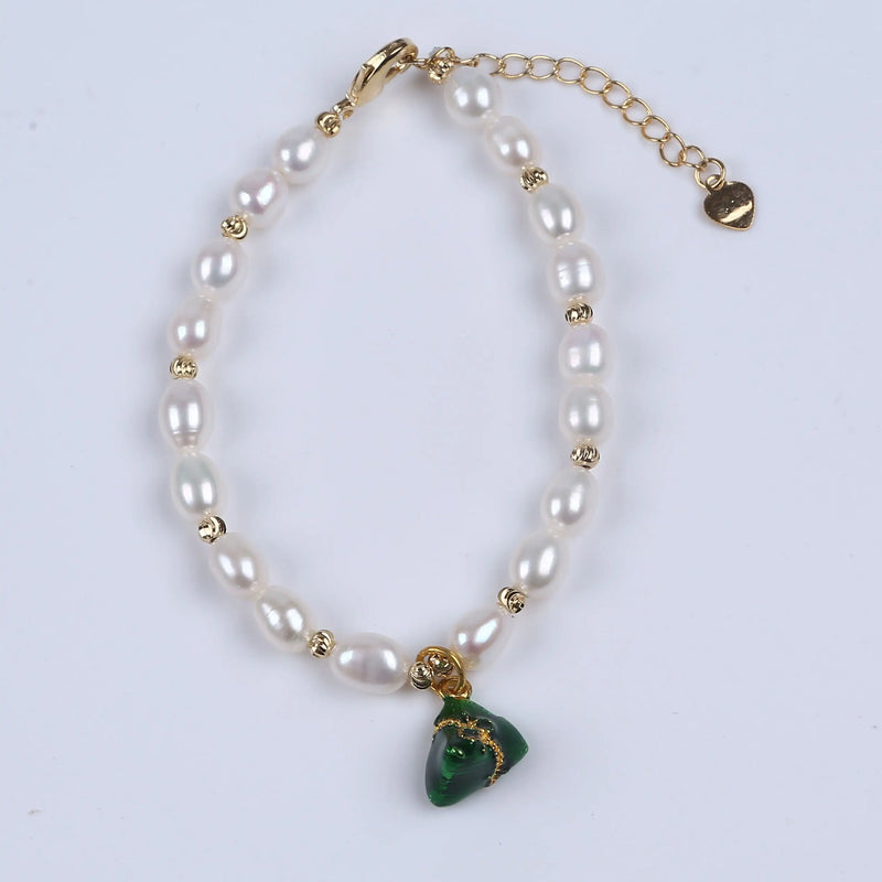Baroque Freshwater Pearl Heart Shaped Bracelet