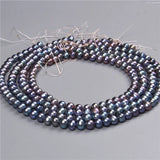 7-8mm Silver Freshwater Pearl Beads DIY Jewelry Making 14''