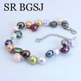 7-8mm Multicolor Pearl Bangle Adjustable Bracelet