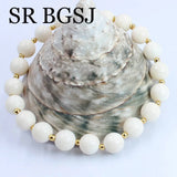 Natural Coral Stretch Bracelet 7-8inch
