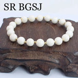 Natural Coral Stretch Bracelet 7-8inch