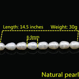 7-8mm Purple Yellow Rice Shape Natural Fresh Water Pearl Loose Beads