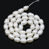 7-8mm Purple Yellow Rice Shape Natural Fresh Water Pearl Loose Beads