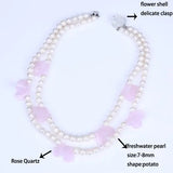 7-8mm Potato Pearl Necklace Beaded Pearl Necklace