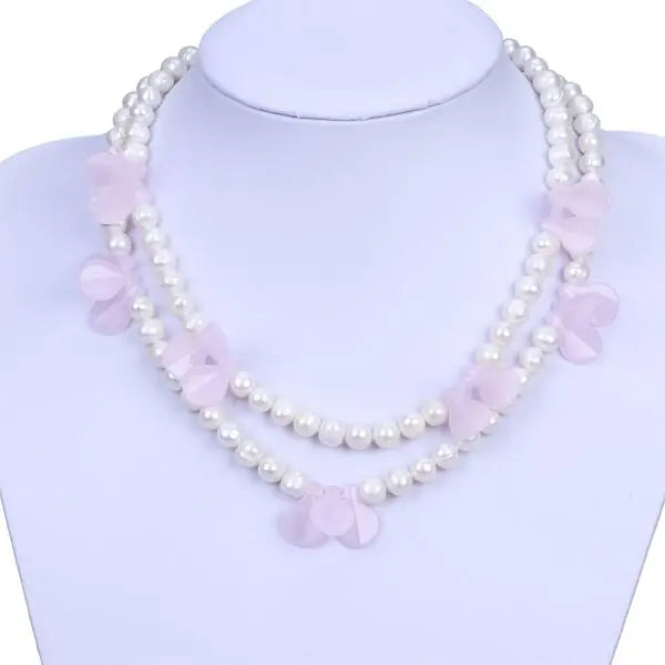 7-8mm Potato Pearl Necklace Beaded Pearl Necklace