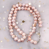 7-8mm Natural Freshwater Rice Pearl Chokers Necklace Gift