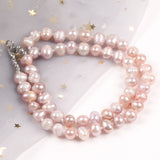 7-8mm Natural Freshwater Rice Pearl Chokers Necklace Gift