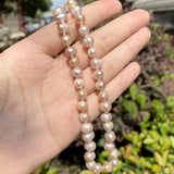 7-8mm Natural Freshwater Rice Pearl Chokers Necklace Gift