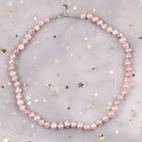 7-8mm Natural Freshwater Rice Pearl Chokers Necklace Gift