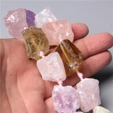 7-8pcs 2-3cm Mixed Quartz Nugget Bead Accessories For Jewelry