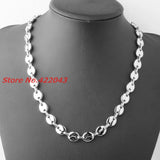 7/9/11mm Coffee Bean Chain Necklace