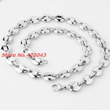 7/9/11mm Coffee Bean Chain Necklace