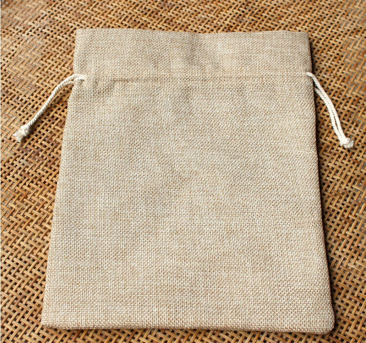 5pcs Vintage Jute Sacks Drawstring Bags for Jewelry/Wedding/Christmas